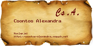 Csontos Alexandra névjegykártya